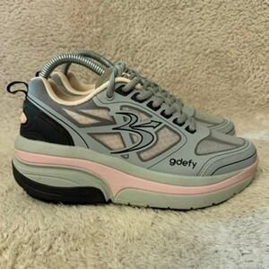 Gravity Defyer G-Defy Ion Womens 7 Grey Pink Walking Shoes TB9022FGP-M